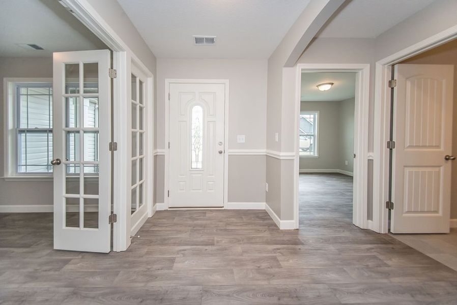 Representative unfurnished interior of a home built from the Beaumont by Enchanted Homes in Guadalupe Heights, Seguin (Image 22).