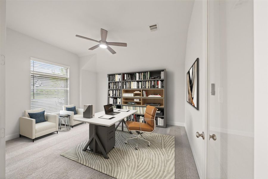 Furnished interior view inside a new home in The Woodlands Hills 60', Willis (Image 8).