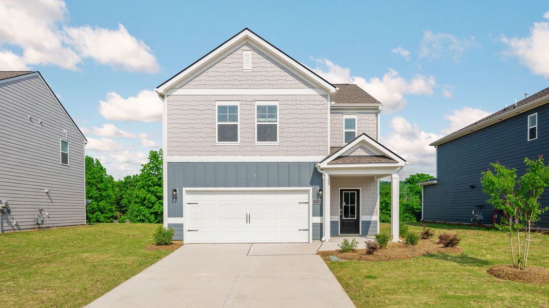 Front exterior of a new home in Fairview Hills, Cleveland, TN, highlighting curb appeal (Image 21). Front exterior of a new home in Fairview Hills, Cleveland, TN, highlighting curb appeal (Image 21).