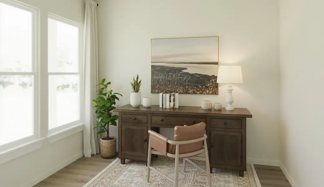 A flex room transforms into the perfect work-from-home space