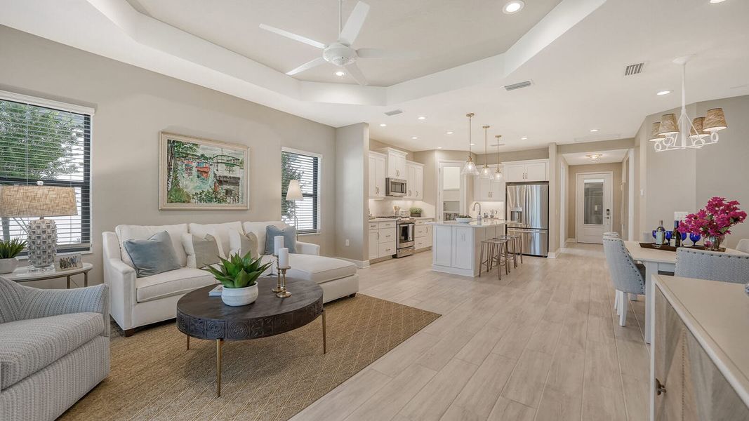 Furnished interior view inside a new home in Vistera of Venice, Nokomis (Image 12).