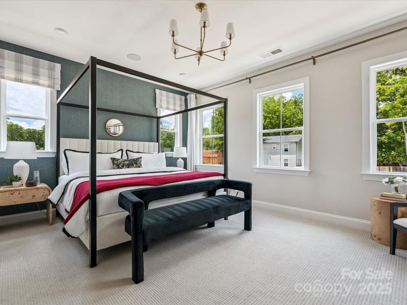 Large Primary Suite with 9' Ceilings and Bright Windows. *Model Photos | Actual orientation, structural selections, and finishes may vary. Large Primary Suite with 9' Ceilings and Bright Windows. *Model Photos | Actual orientation, structural selections, and finishes may vary.