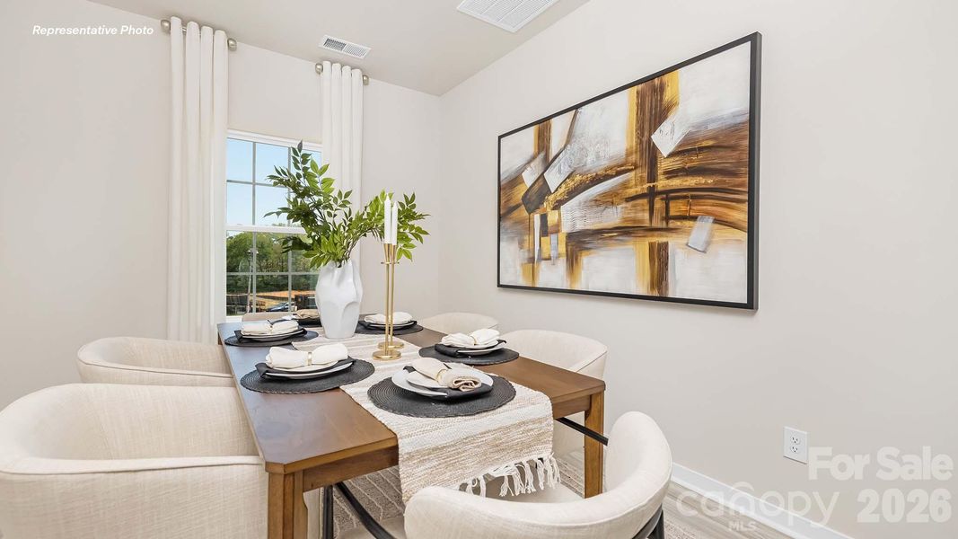 Furnished interior view inside a new home in Calvin Creek, Troutman (Image 9).