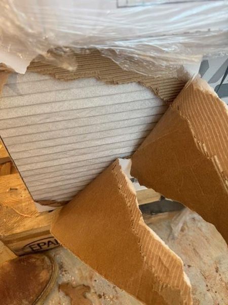 This upgraded tile will accent the full back wall in the kitchen for an elegant design.