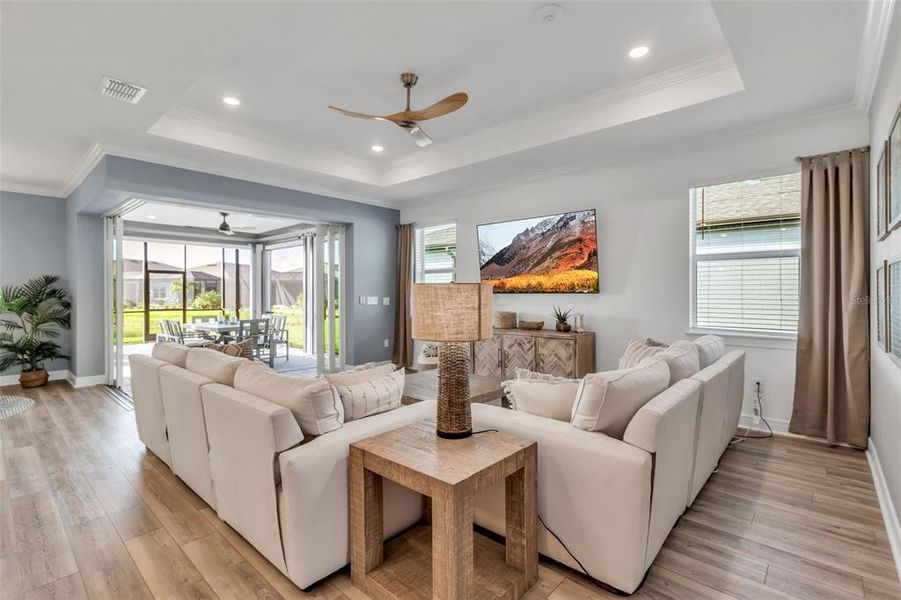 Furnished interior view inside a new home in Del Webb BayView, Parrish (Image 10). Furnished interior view inside a new home in Del Webb BayView, Parrish (Image 10).