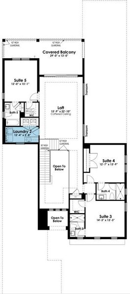 2D floor plan layout of this home in Artistry Palm Beach, Palm Beach Gardens, FL (Image 3).