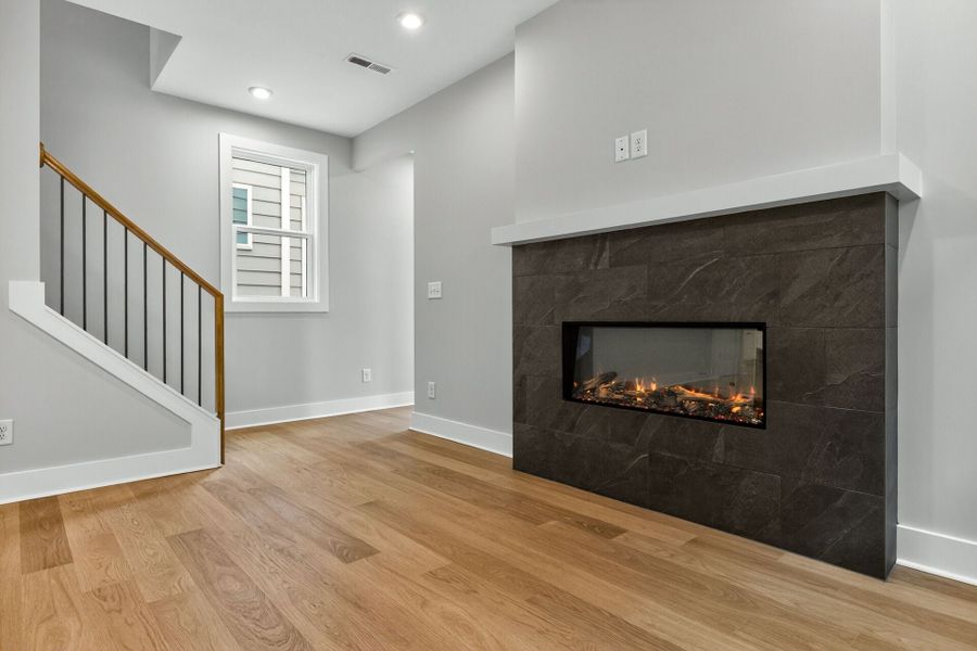 Representative unfurnished interior of a home built from the Onyx D by Homes by Dickerson in Chatham Park, Pittsboro (Image 14).
