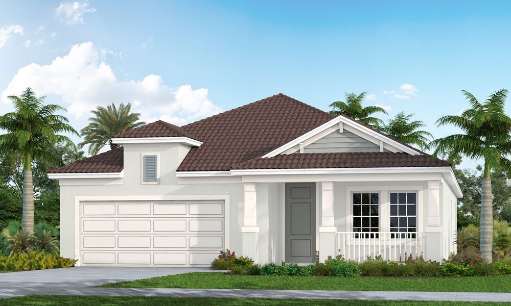 Representative exterior photo of a completed home built from the Applause by Neal Communities in Boca Royale Golf & Country Club at Wellen Park, Englewood, FL (Image 2).