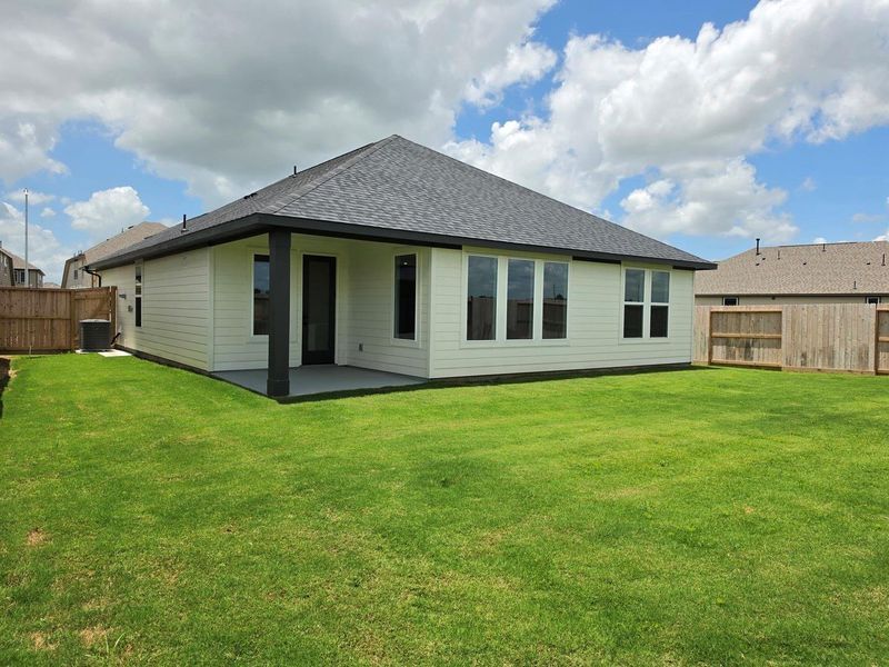 Spacious Backyard with covered patio
