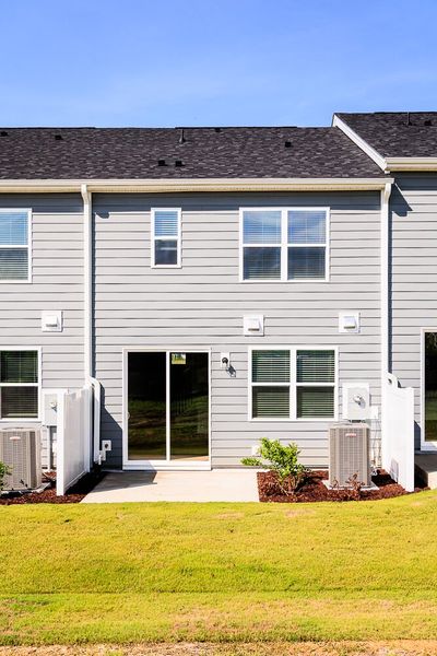 Front exterior of a new home in Vaughan Farms, Angier, NC, highlighting curb appeal (Image 21).