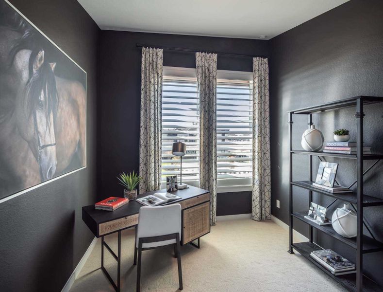 Representative furnished interior of a home built from the Chester Plan by Highland Homes in Bridgeland Central: The Cottages, Cypress (Image 15).
