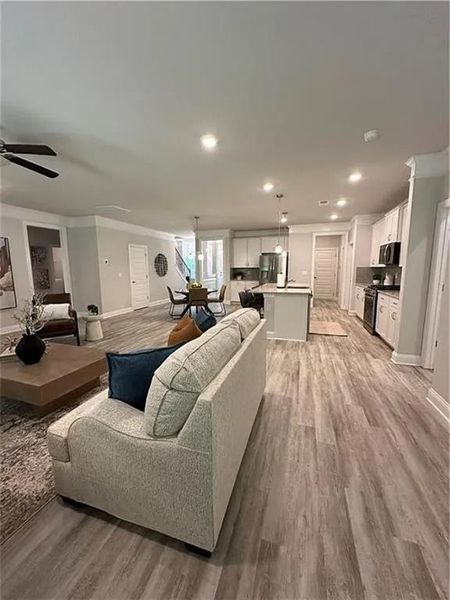 Furnished interior view inside a new home in Mirror Lake at South Harbour, Villa Rica (Image 6).