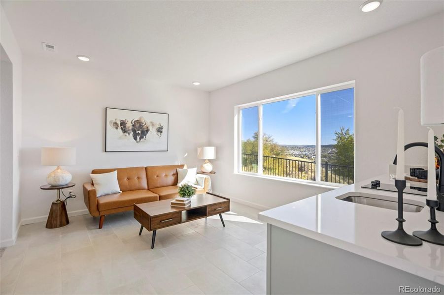 Furnished interior view inside a new home in , Colorado Springs (Image 9). Furnished interior view inside a new home in , Colorado Springs (Image 9).