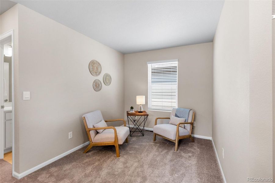 Furnished interior view inside a new home in Woodrose at Painted Prairie, Aurora (Image 31). Furnished interior view inside a new home in Woodrose at Painted Prairie, Aurora (Image 31).