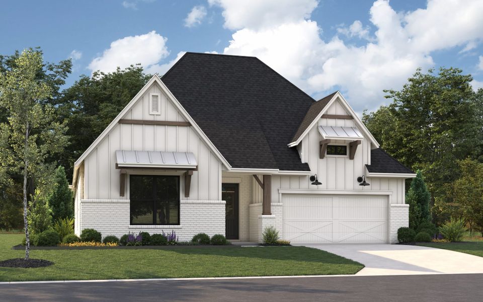 Representative exterior photo of a completed home built from the 4512 by Tradition Homes in Mustang Lakes, McKinney, TX (Image 25).