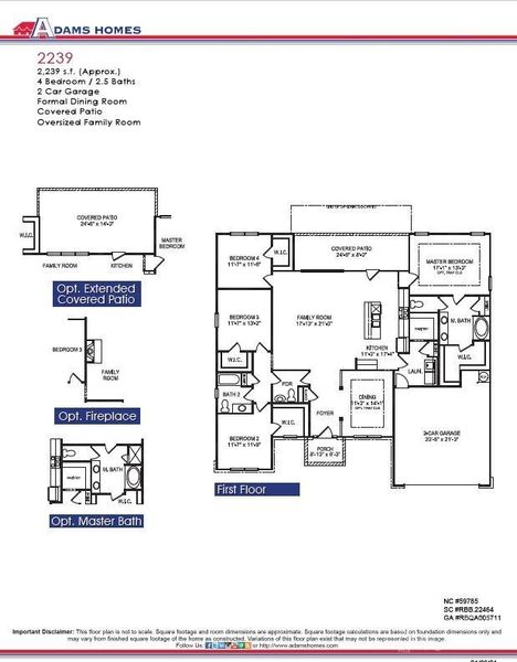 2D floor plan layout of this home in Swann Hills, Statesville, NC (Image 2).