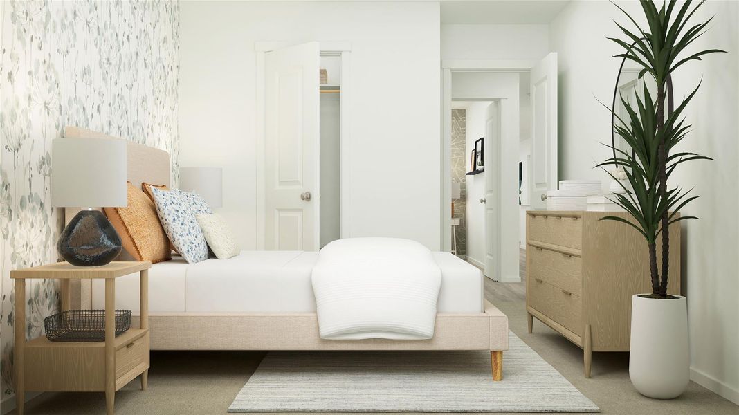 Furnished interior view inside a new home in Pradera, Uhland (Image 11).