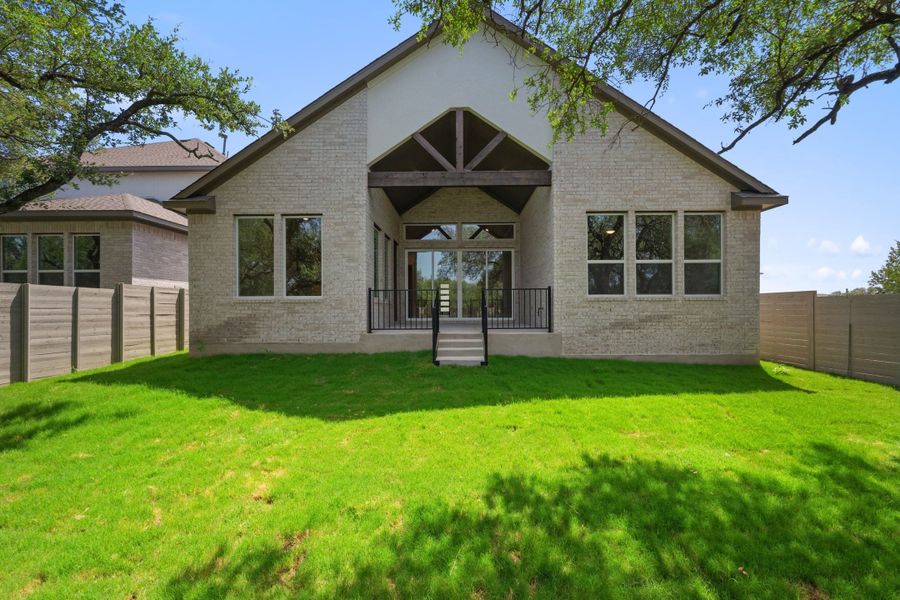 Exterior details and patio area of a home in Wolf Ranch, Georgetown (Image 29).