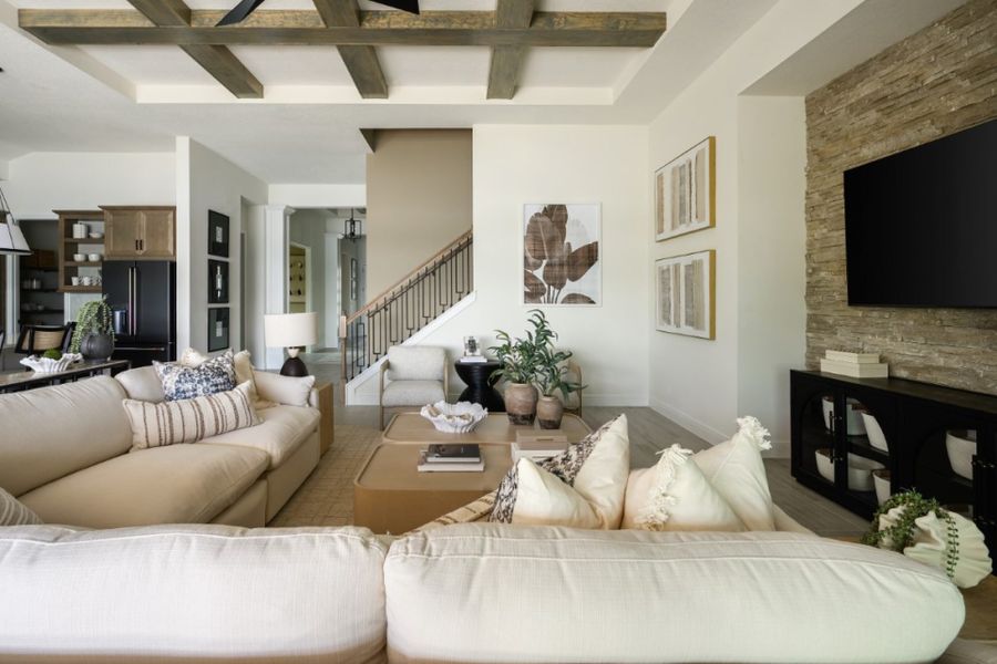 Representative furnished interior of a home built from the Bayport II by Homes by WestBay in Longleaf at Grand Park, Sarasota (Image 16).
