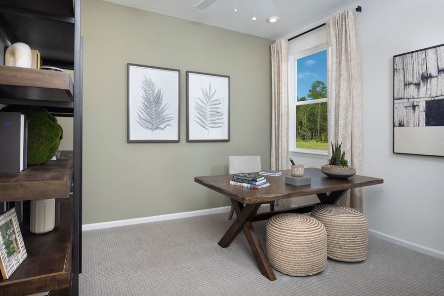 Representative furnished interior of a home built from the Valeria by Mattamy Homes in RiverTown, St. Johns (Image 9). Representative furnished interior of a home built from the Valeria by Mattamy Homes in RiverTown, St. Johns (Image 9).