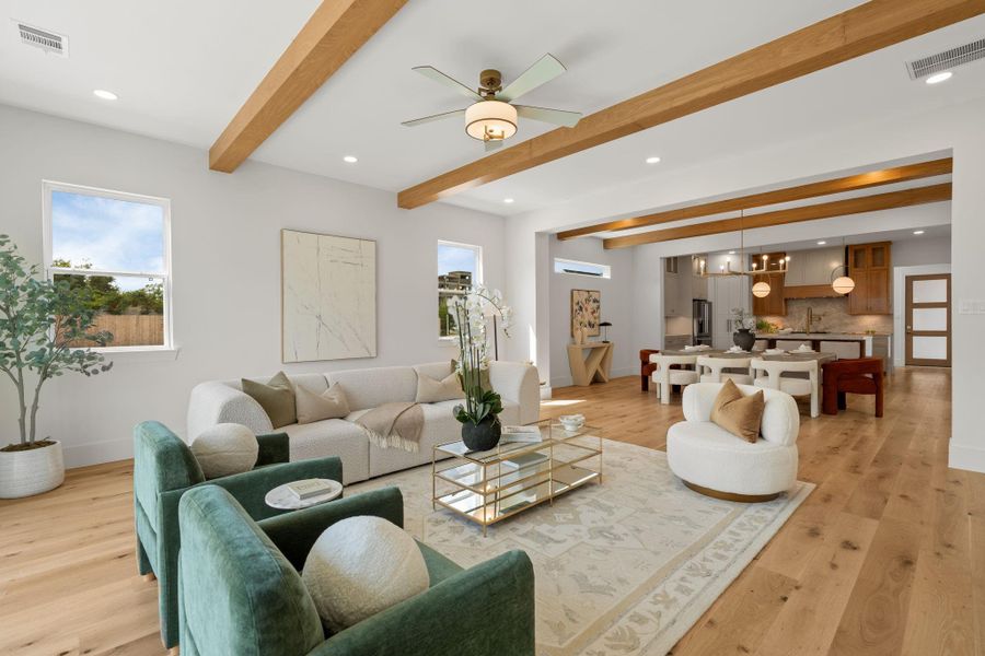 Furnished interior view inside a new home in , Houston (Image 8).