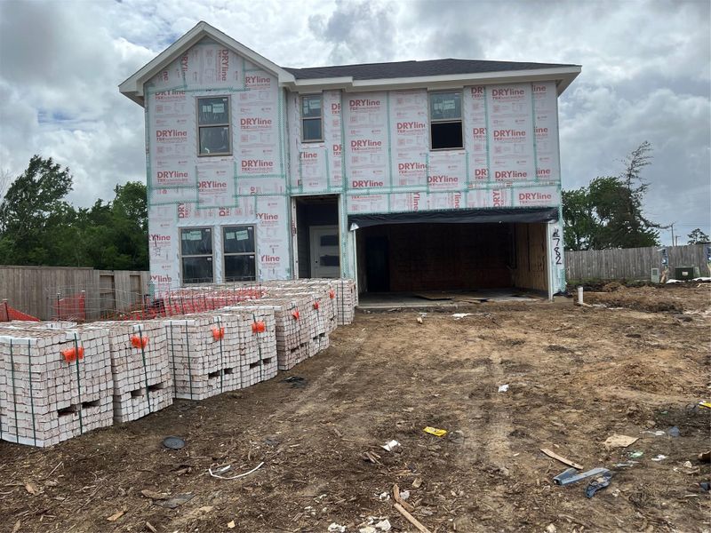 In-progress construction of a new home in Laurel Landing, Alvin, TX (Image 8).