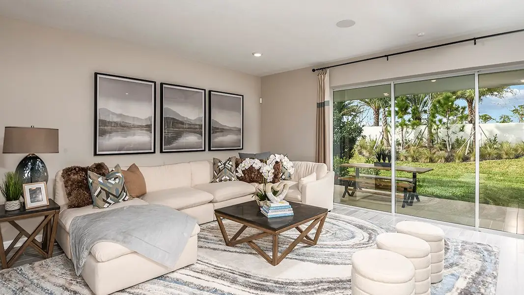 Furnished interior view inside a new home in Veranda Oaks, Port St. Lucie (Image 4). Furnished interior view inside a new home in Veranda Oaks, Port St. Lucie (Image 4).