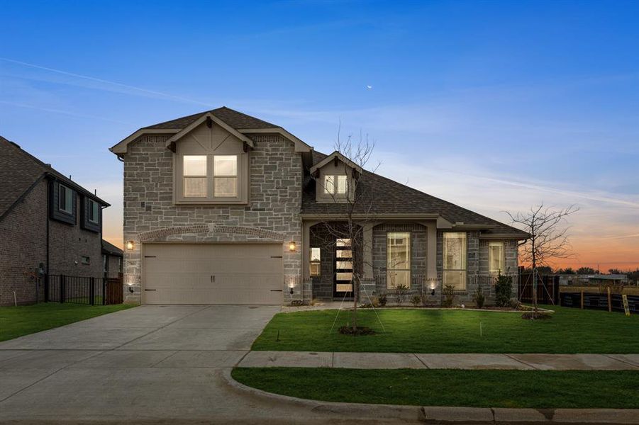 Front exterior of a new home in Silo Mills, Joshua, TX, highlighting curb appeal (Image 21). Front exterior of a new home in Silo Mills, Joshua, TX, highlighting curb appeal (Image 21).