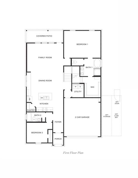 2D floor plan layout of this home in Hills of Westlake, Conroe, TX (Image 4).