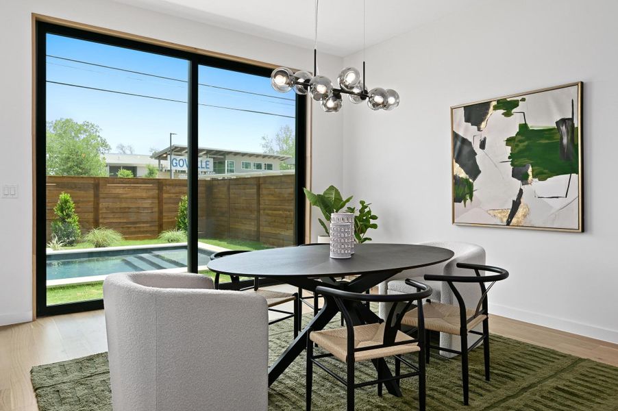Furnished interior view inside a new home in , Austin (Image 16). Furnished interior view inside a new home in , Austin (Image 16).