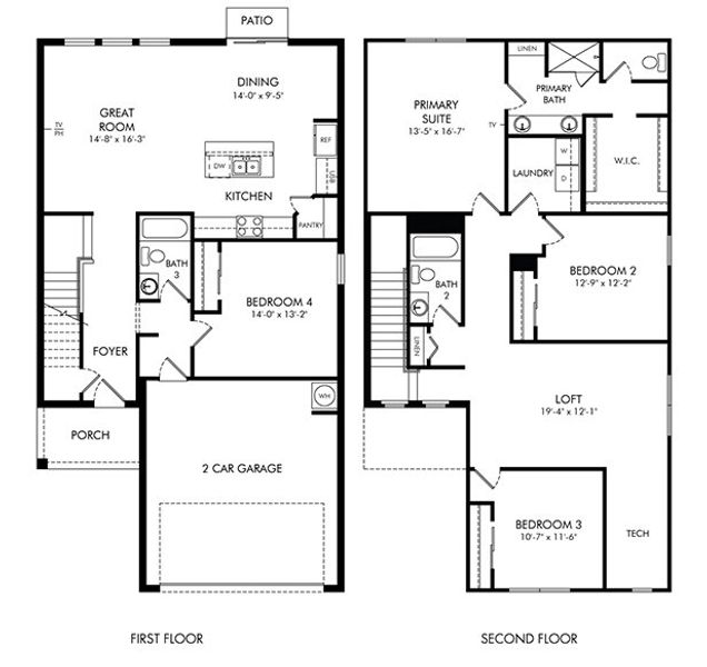 2D floor plan layout for the Zion by Meritage Homes in The Reserve at Hammock Oaks - Classic Series, Lady Lake, FL (Image 3). 2D floor plan layout for the Zion by Meritage Homes in The Reserve at Hammock Oaks - Classic Series, Lady Lake, FL (Image 3).