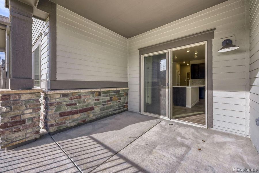Exterior details and patio area of a home in Knolls, Westminster (Image 4).