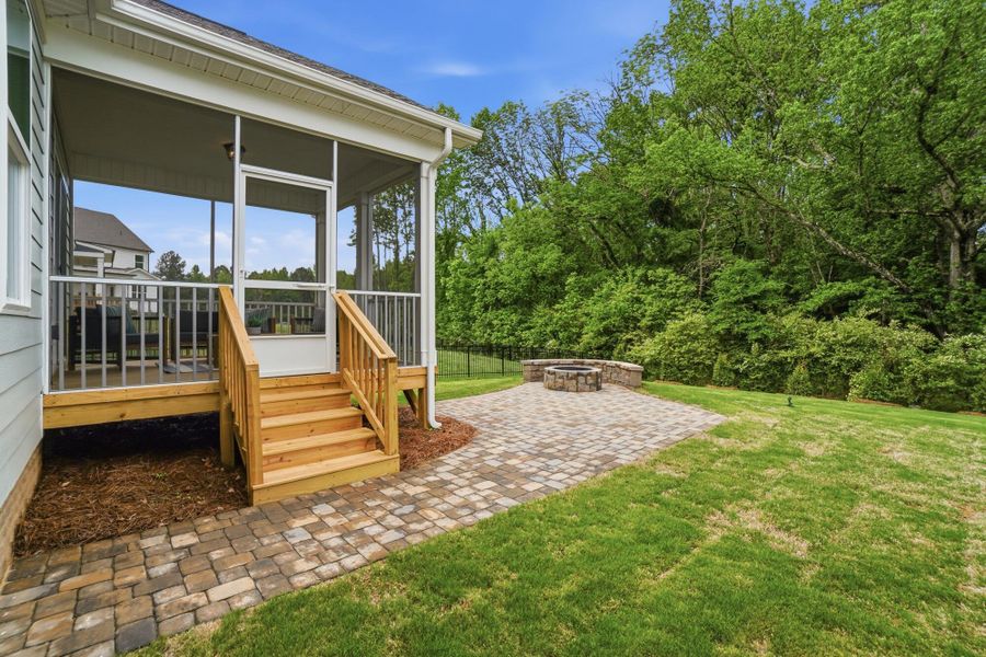 Exterior details and patio area of a home in Waterford Commons, Rock Hill (Image 24).