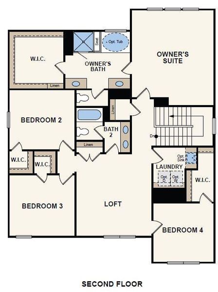 2D floor plan layout of this home in Yorkshire Farms, Salisbury, NC (Image 2). 2D floor plan layout of this home in Yorkshire Farms, Salisbury, NC (Image 2).