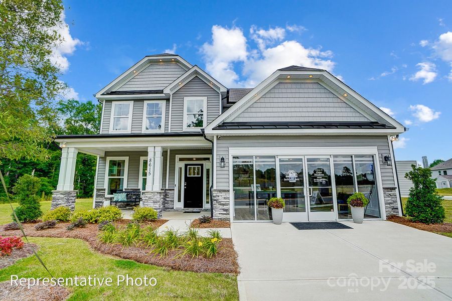Front exterior of a new home in Grier Meadows, Charlotte, NC, highlighting curb appeal (Image 1). Front exterior of a new home in Grier Meadows, Charlotte, NC, highlighting curb appeal (Image 1).