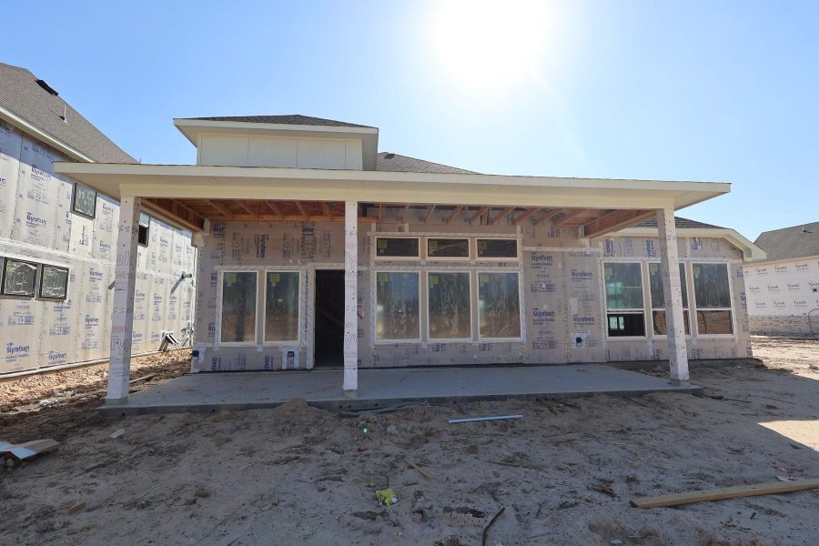In-progress construction of a new home in Woodson’s Reserve, Spring, TX (Image 6).