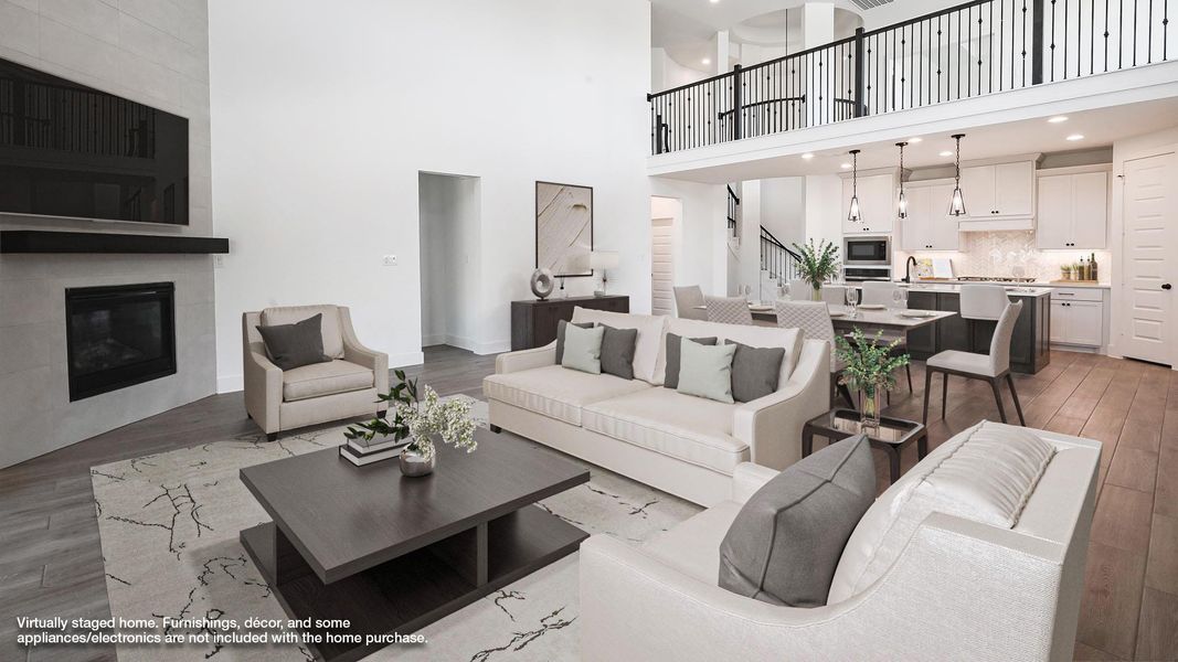 Furnished interior view inside a new home in 6 Creeks, Kyle (Image 13).