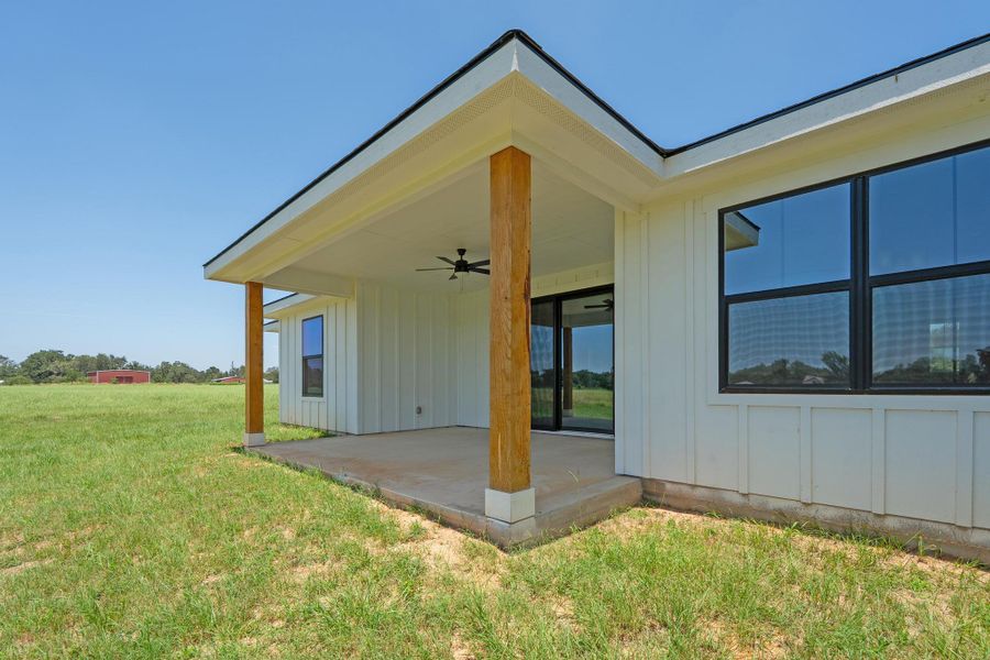 Exterior details and patio area of a home in , Thrall (Image 2). Exterior details and patio area of a home in , Thrall (Image 2).