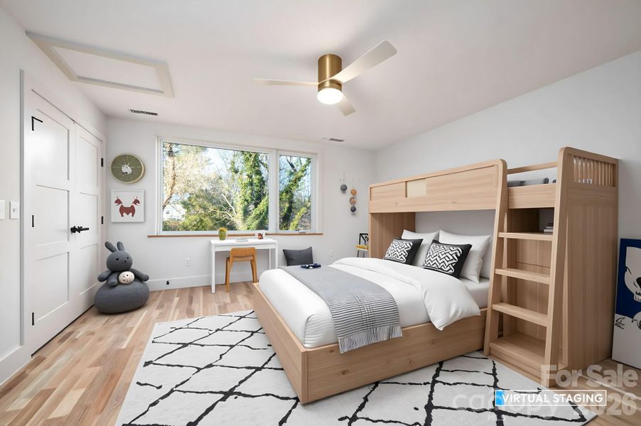 Bright Bedroom (Virtually Staged)