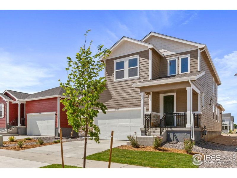 Front exterior of a new home in , Fort Collins, CO, highlighting curb appeal (Image 12).