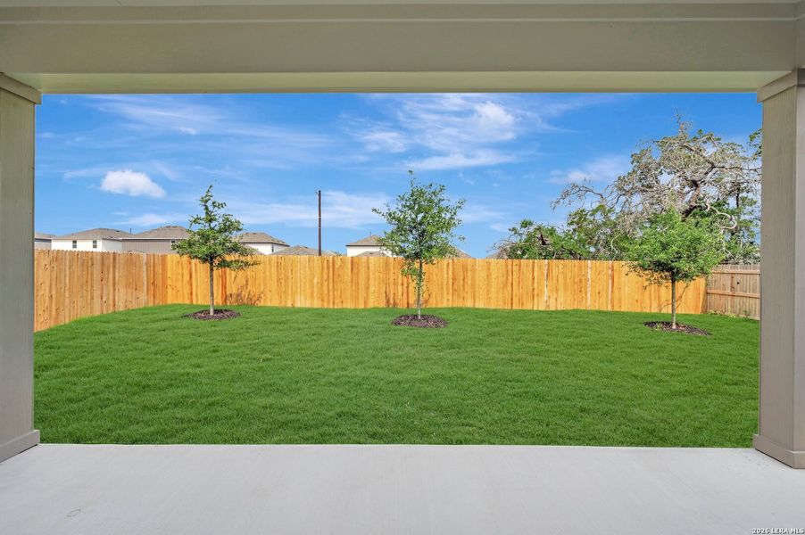 Exterior details and patio area of a home in Davis Ranch 60', San Antonio (Image 28). Exterior details and patio area of a home in Davis Ranch 60', San Antonio (Image 28).