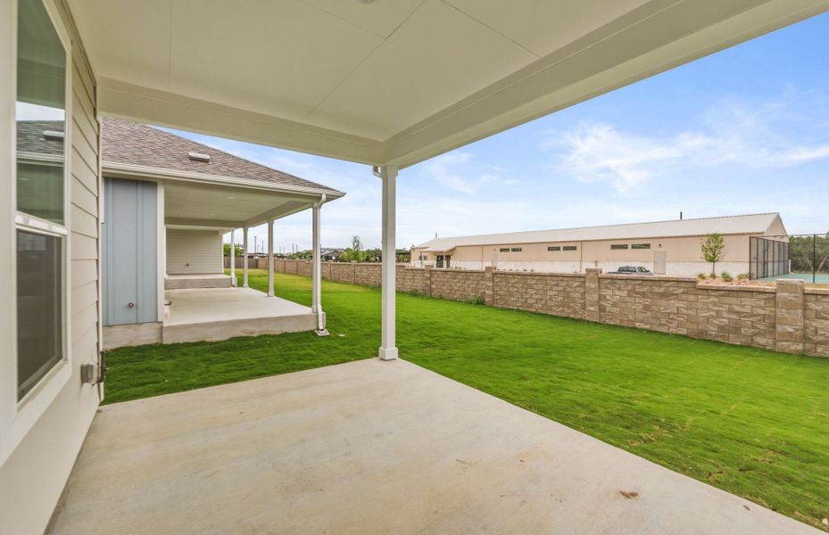Exterior details and patio area of a home in Sun City Texas, Georgetown (Image 22).