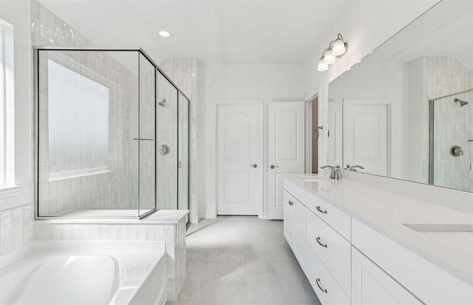 Owner's private bath with double vanity Owner's private bath with double vanity