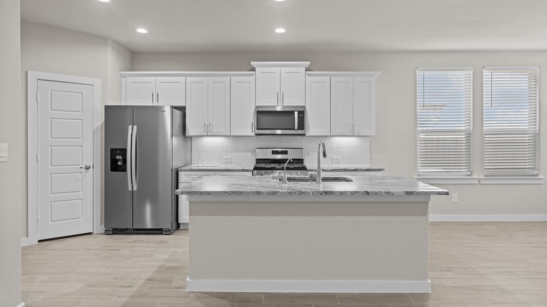 Representative furnished interior of a home built from the PORTALES by D.R. Horton in Northwest Passage, Midland (Image 4). Representative furnished interior of a home built from the PORTALES by D.R. Horton in Northwest Passage, Midland (Image 4).