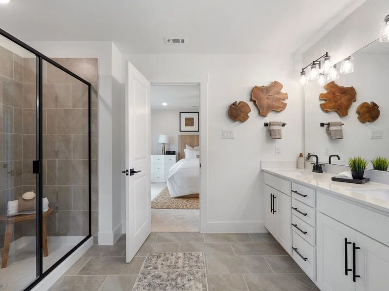 Furnished interior view inside a new home in Lake Park Villas, Wylie (Image 17).