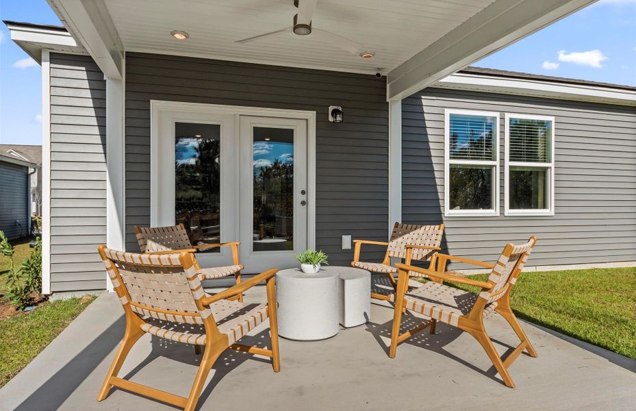 Exterior details and patio area of a home in Westford, Sanford (Image 3). Exterior details and patio area of a home in Westford, Sanford (Image 3).