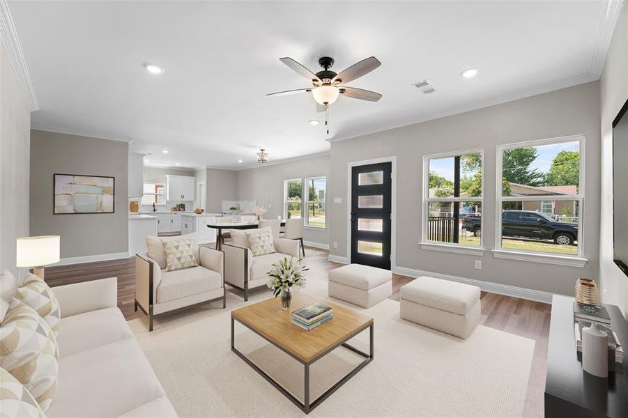 Furnished interior view inside a new home in , Dallas (Image 11).