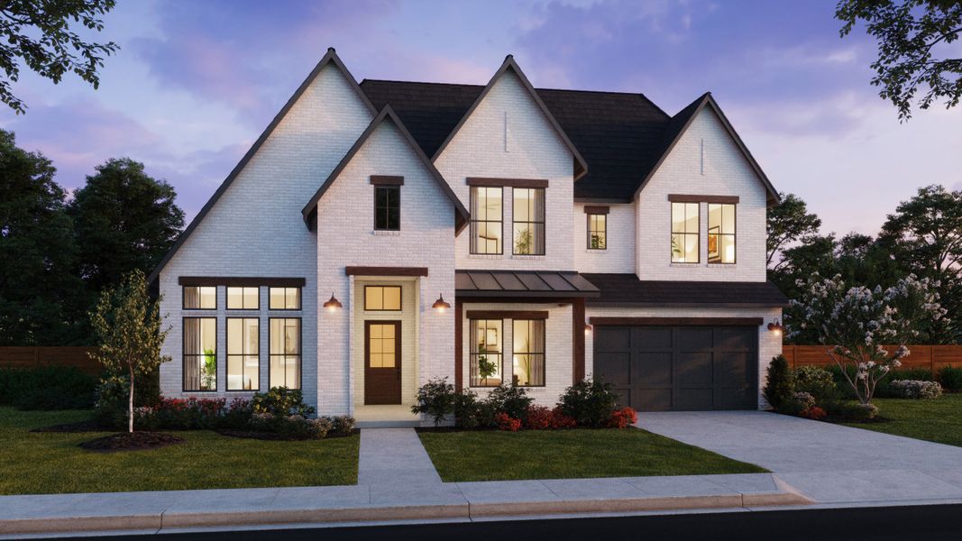 Representative exterior photo of a completed home built from the Montgomery IV by Southgate Homes in Windsong Ranch 71' Series, Prosper, TX (Image 26).