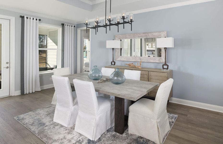 Furnished interior view inside a new home in Del Webb Point Hope, Charleston (Image 5). Furnished interior view inside a new home in Del Webb Point Hope, Charleston (Image 5).