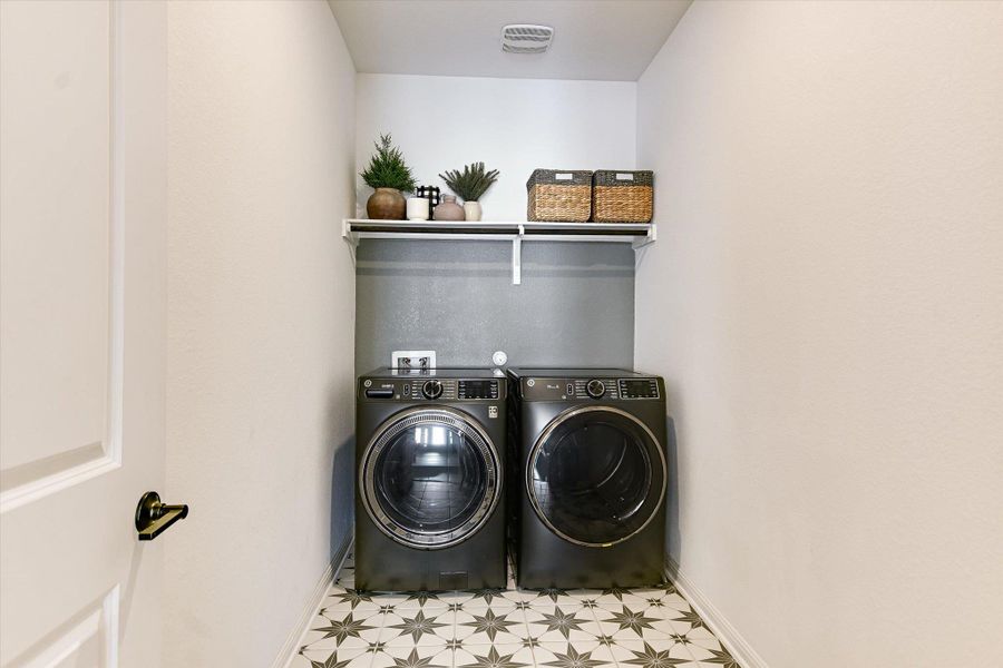 If you must do laundry, enjoy accomplishing this necessary task in an attractive and functional space.